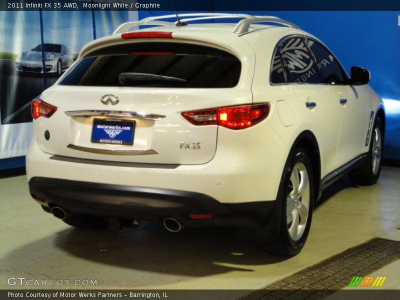 Moonlight White / Graphite 2011 Infiniti FX 35 AWD