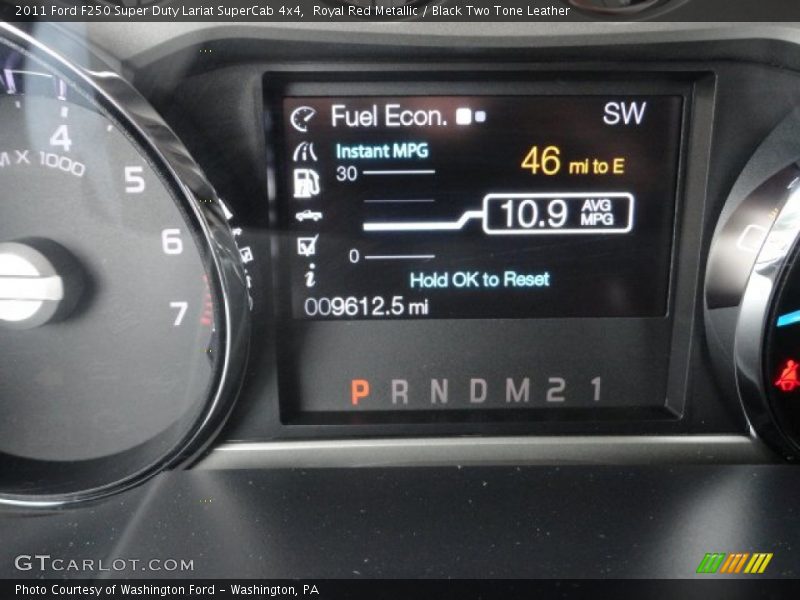 Royal Red Metallic / Black Two Tone Leather 2011 Ford F250 Super Duty Lariat SuperCab 4x4