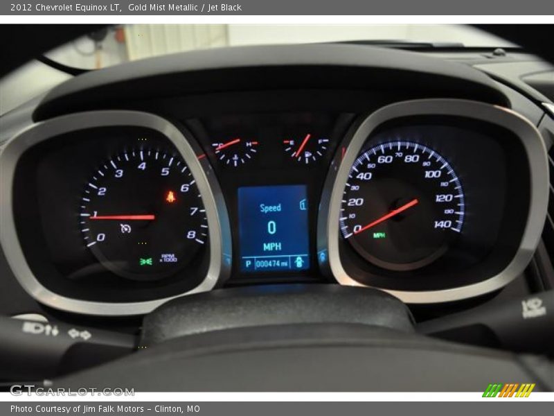 Gold Mist Metallic / Jet Black 2012 Chevrolet Equinox LT
