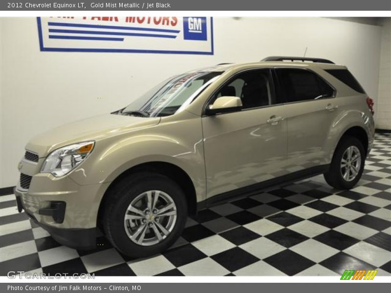 Gold Mist Metallic / Jet Black 2012 Chevrolet Equinox LT