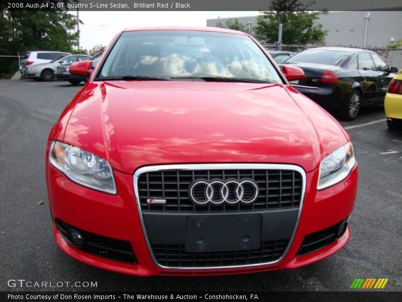 Brilliant Red / Black 2008 Audi A4 2.0T quattro S-Line Sedan