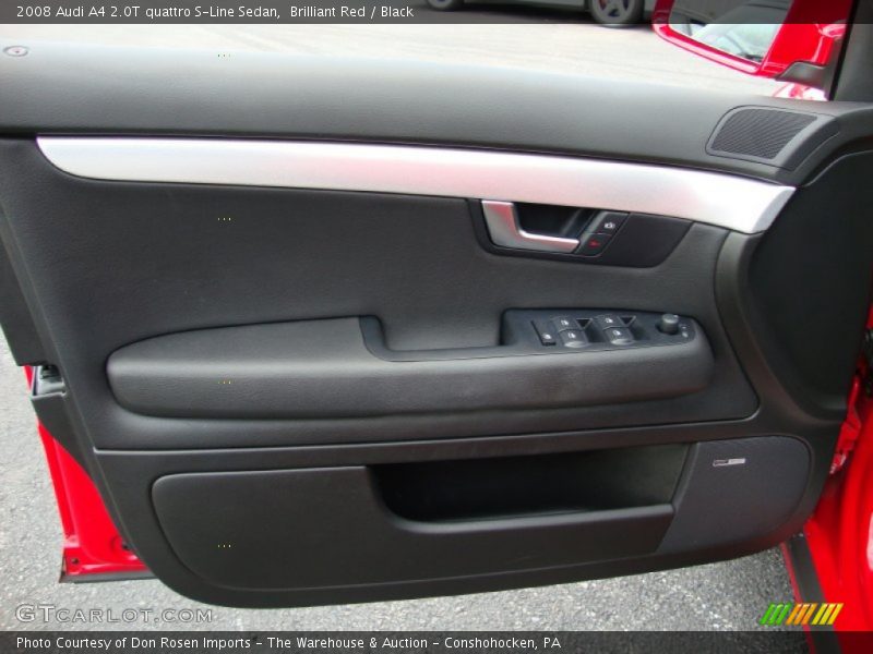 Brilliant Red / Black 2008 Audi A4 2.0T quattro S-Line Sedan