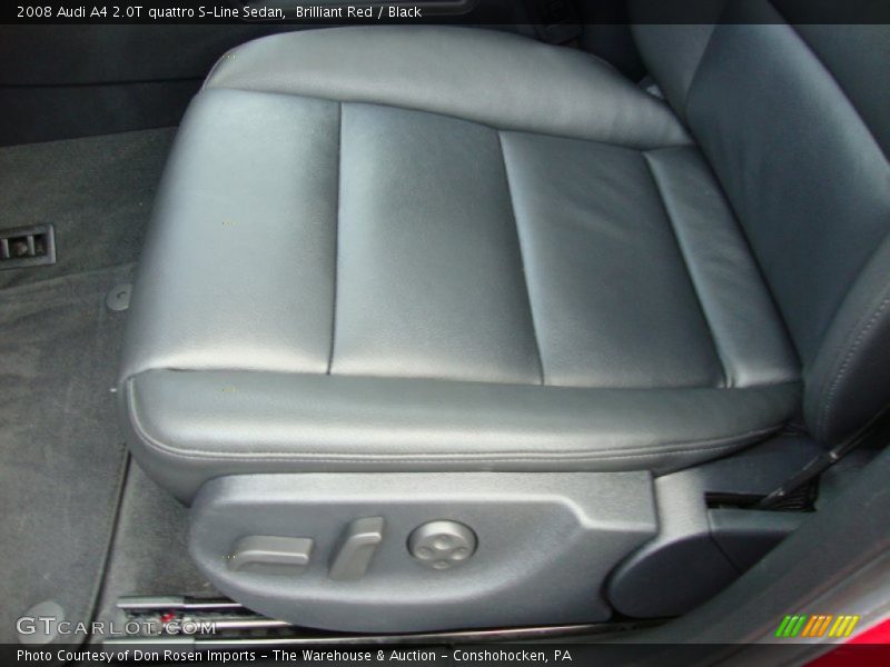 Brilliant Red / Black 2008 Audi A4 2.0T quattro S-Line Sedan