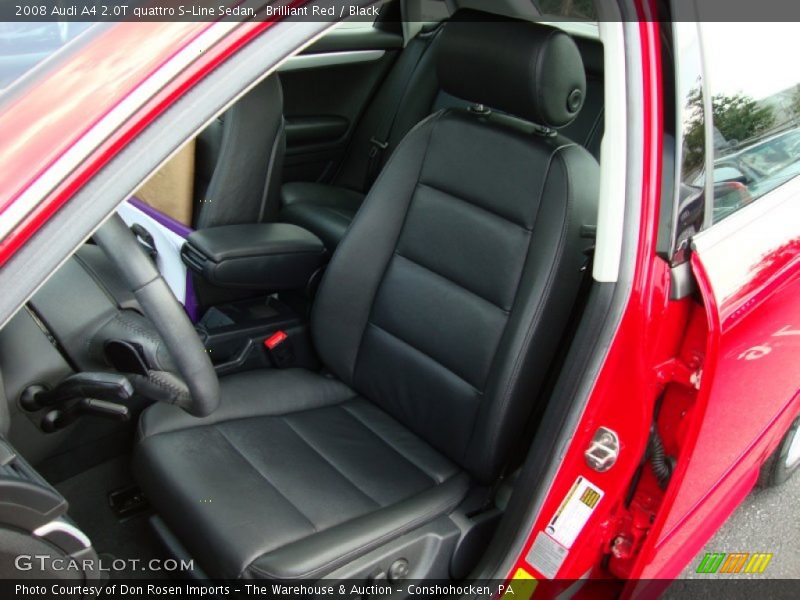 Brilliant Red / Black 2008 Audi A4 2.0T quattro S-Line Sedan