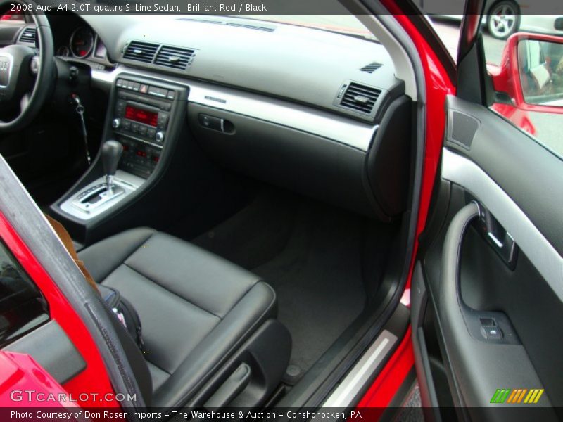 Brilliant Red / Black 2008 Audi A4 2.0T quattro S-Line Sedan