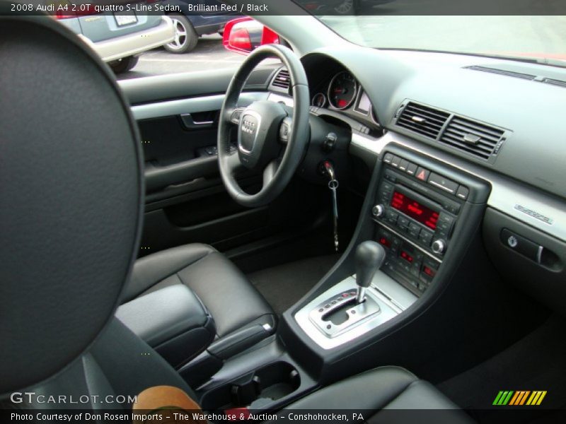 Brilliant Red / Black 2008 Audi A4 2.0T quattro S-Line Sedan