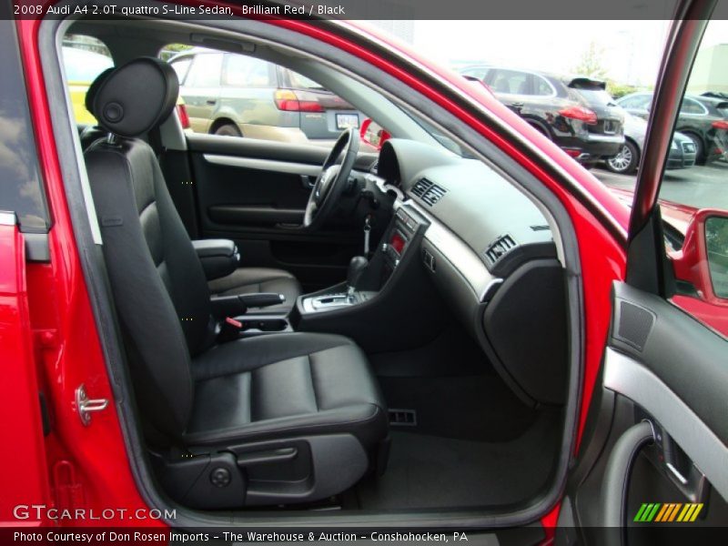 Brilliant Red / Black 2008 Audi A4 2.0T quattro S-Line Sedan