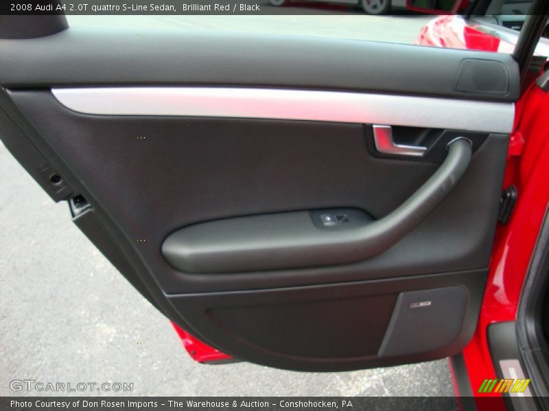 Brilliant Red / Black 2008 Audi A4 2.0T quattro S-Line Sedan