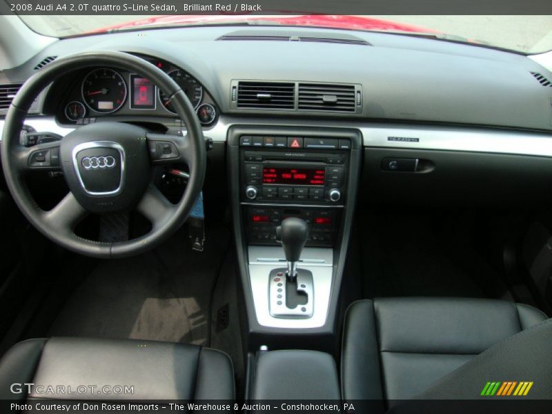 Brilliant Red / Black 2008 Audi A4 2.0T quattro S-Line Sedan
