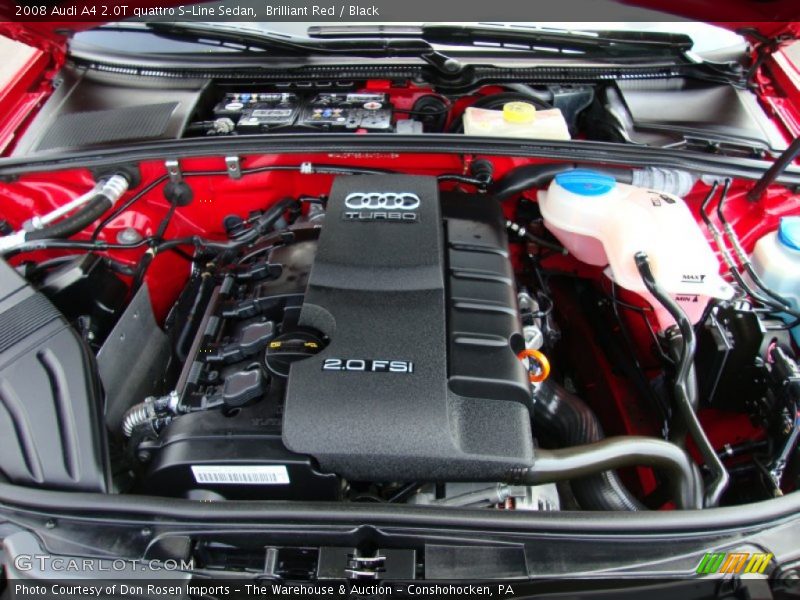 Brilliant Red / Black 2008 Audi A4 2.0T quattro S-Line Sedan