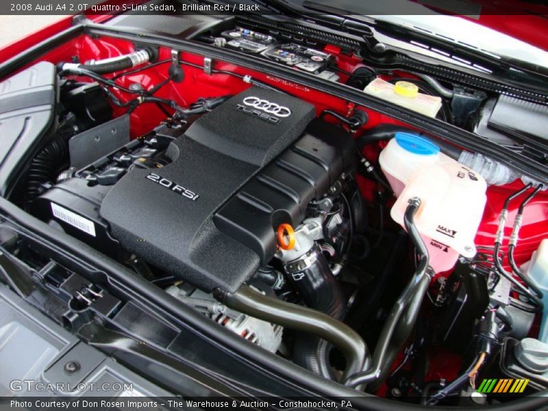 Brilliant Red / Black 2008 Audi A4 2.0T quattro S-Line Sedan