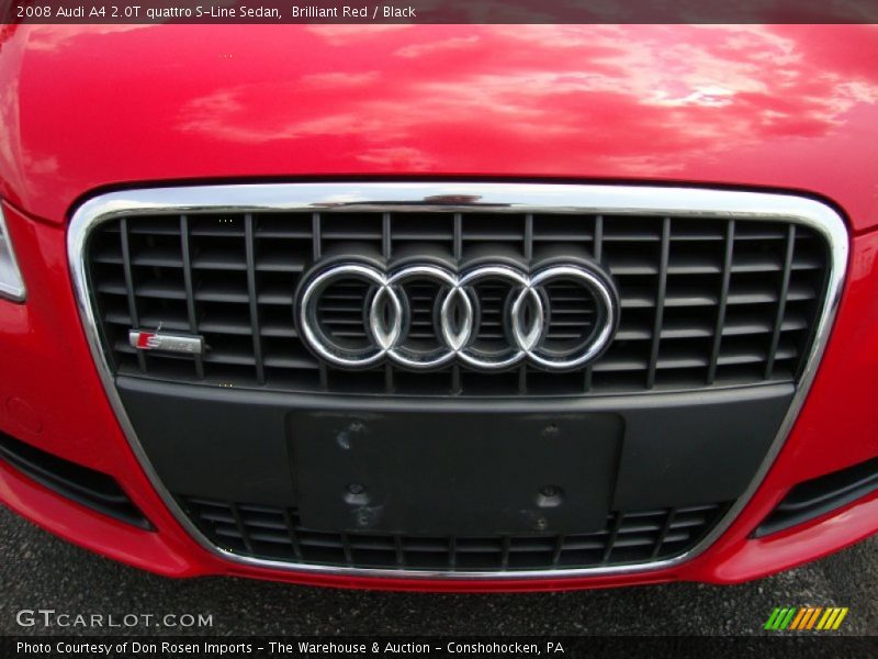 Brilliant Red / Black 2008 Audi A4 2.0T quattro S-Line Sedan