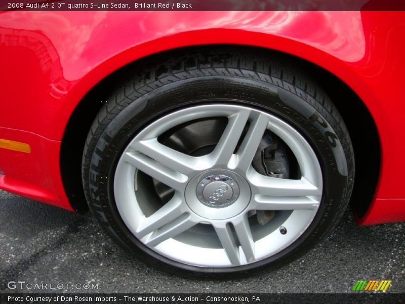 Brilliant Red / Black 2008 Audi A4 2.0T quattro S-Line Sedan