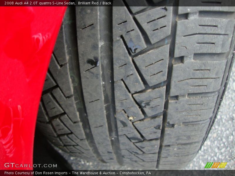 Brilliant Red / Black 2008 Audi A4 2.0T quattro S-Line Sedan