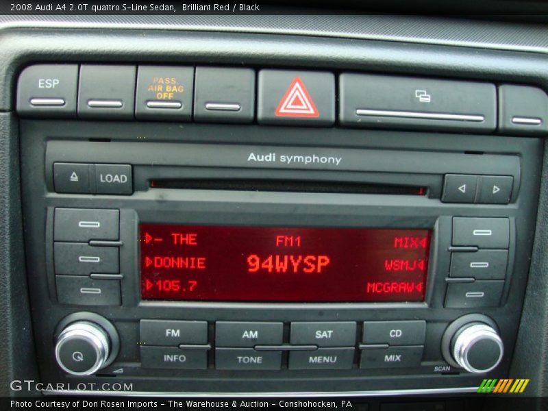 Brilliant Red / Black 2008 Audi A4 2.0T quattro S-Line Sedan