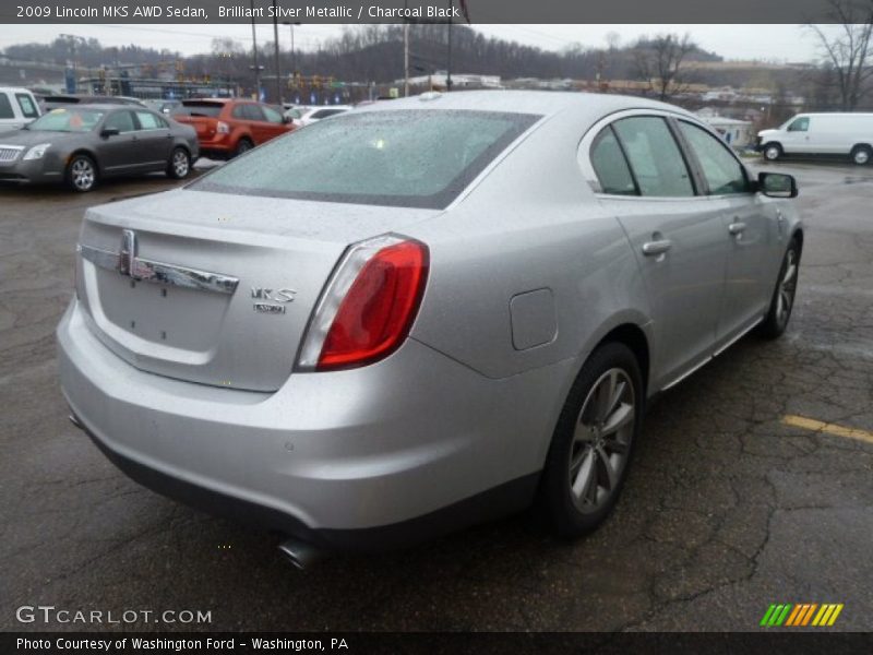 Brilliant Silver Metallic / Charcoal Black 2009 Lincoln MKS AWD Sedan