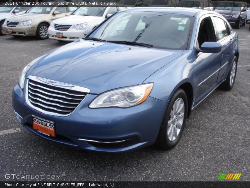 Sapphire Crystal Metallic / Black 2011 Chrysler 200 Touring