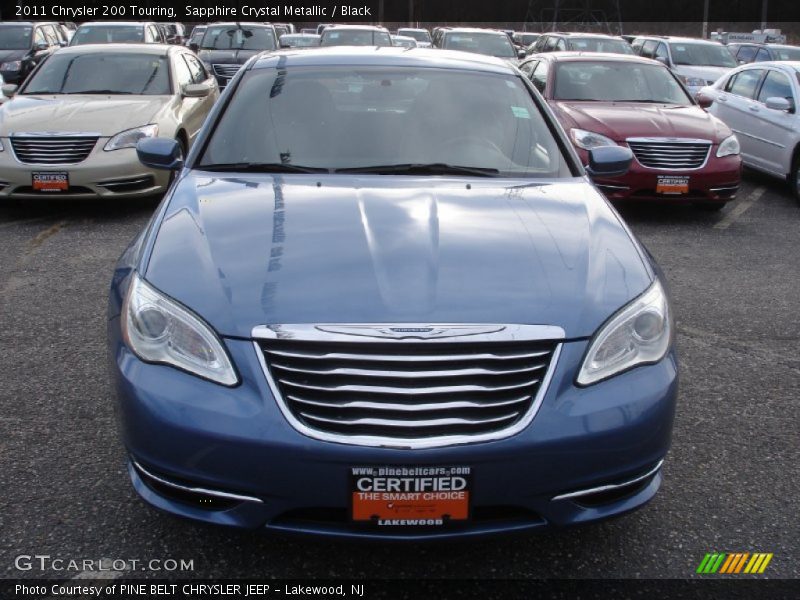 Sapphire Crystal Metallic / Black 2011 Chrysler 200 Touring