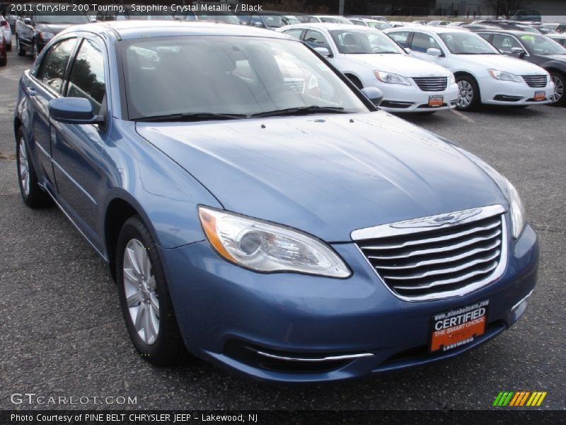 Sapphire Crystal Metallic / Black 2011 Chrysler 200 Touring