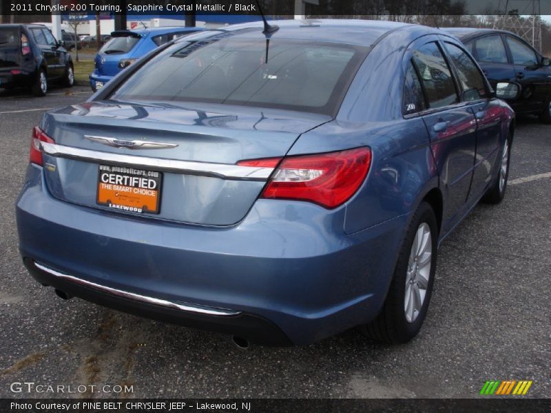 Sapphire Crystal Metallic / Black 2011 Chrysler 200 Touring