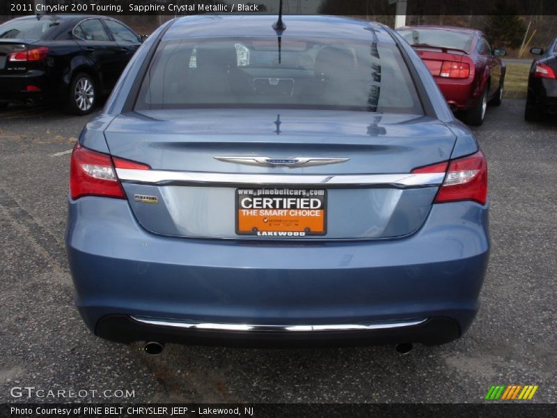 Sapphire Crystal Metallic / Black 2011 Chrysler 200 Touring