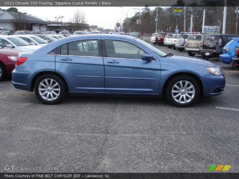 Sapphire Crystal Metallic / Black 2011 Chrysler 200 Touring