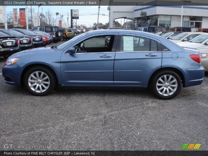 Sapphire Crystal Metallic / Black 2011 Chrysler 200 Touring