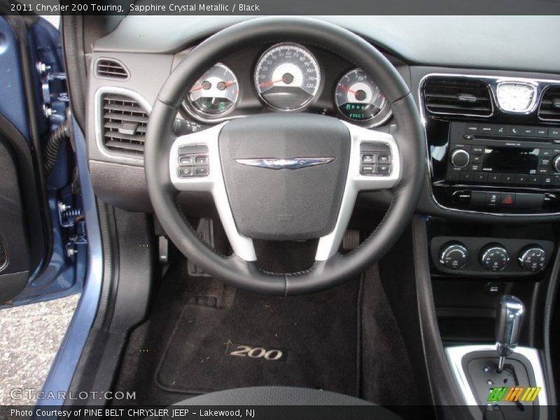 Sapphire Crystal Metallic / Black 2011 Chrysler 200 Touring