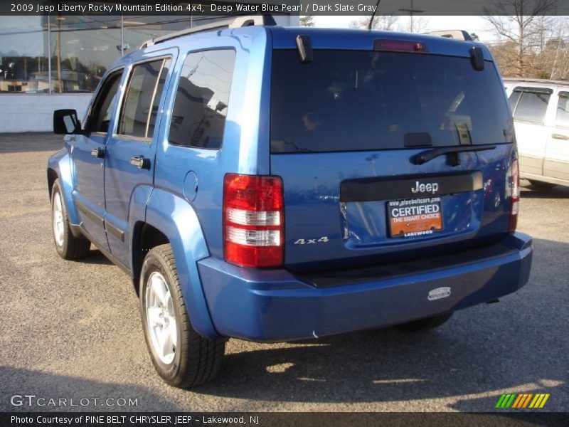 Deep Water Blue Pearl / Dark Slate Gray 2009 Jeep Liberty Rocky Mountain Edition 4x4