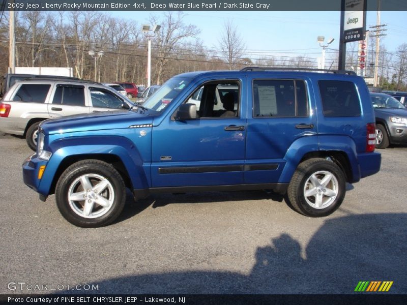 Deep Water Blue Pearl / Dark Slate Gray 2009 Jeep Liberty Rocky Mountain Edition 4x4