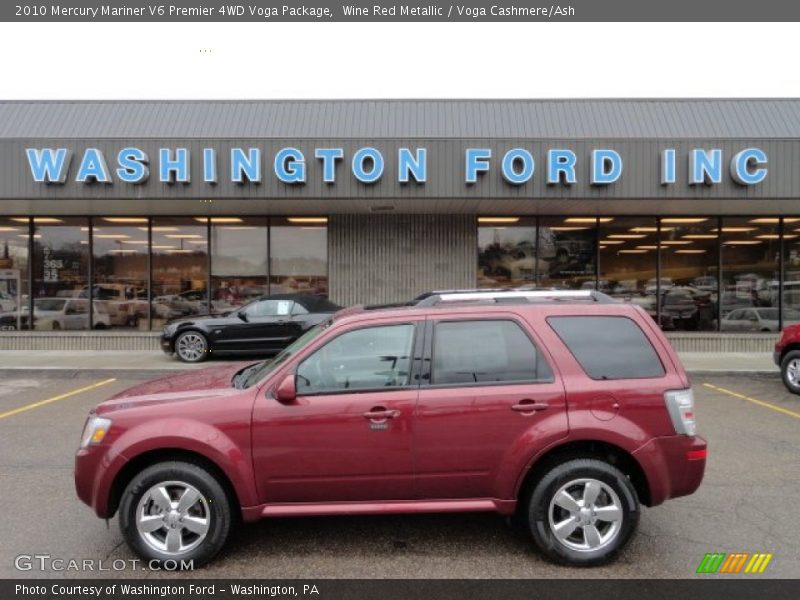 Wine Red Metallic / Voga Cashmere/Ash 2010 Mercury Mariner V6 Premier 4WD Voga Package