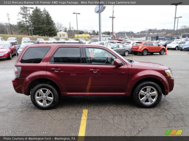 Wine Red Metallic / Voga Cashmere/Ash 2010 Mercury Mariner V6 Premier 4WD Voga Package