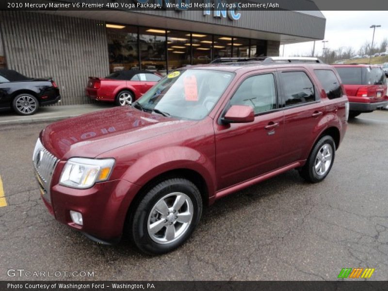 Wine Red Metallic / Voga Cashmere/Ash 2010 Mercury Mariner V6 Premier 4WD Voga Package