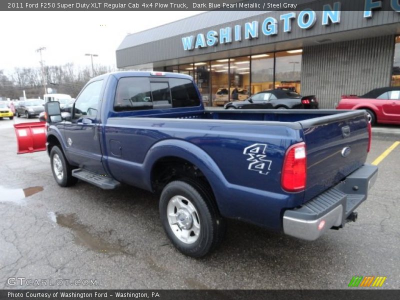 Dark Blue Pearl Metallic / Steel Gray 2011 Ford F250 Super Duty XLT Regular Cab 4x4 Plow Truck