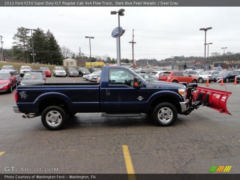  2011 F250 Super Duty XLT Regular Cab 4x4 Plow Truck Dark Blue Pearl Metallic