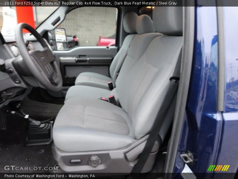  2011 F250 Super Duty XLT Regular Cab 4x4 Plow Truck Steel Gray Interior