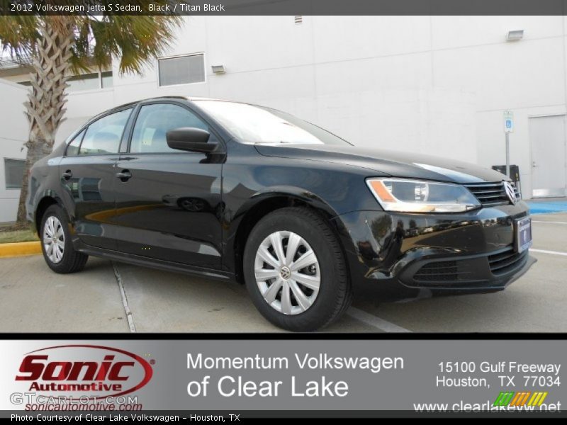 Black / Titan Black 2012 Volkswagen Jetta S Sedan