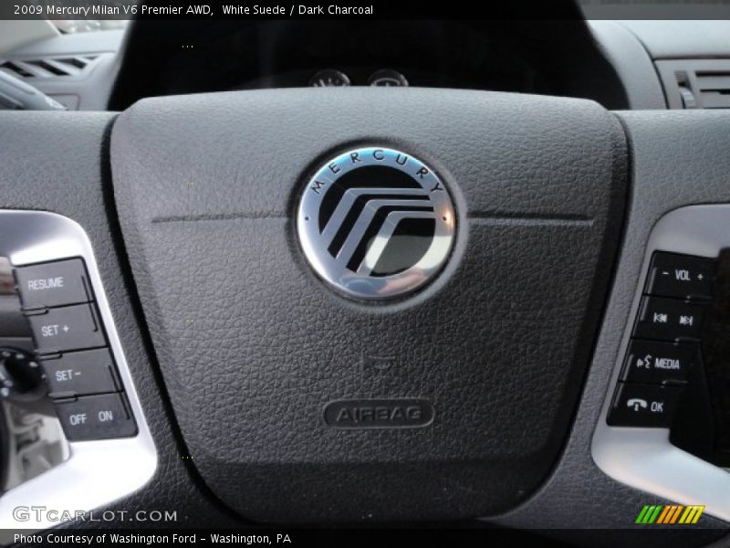 White Suede / Dark Charcoal 2009 Mercury Milan V6 Premier AWD
