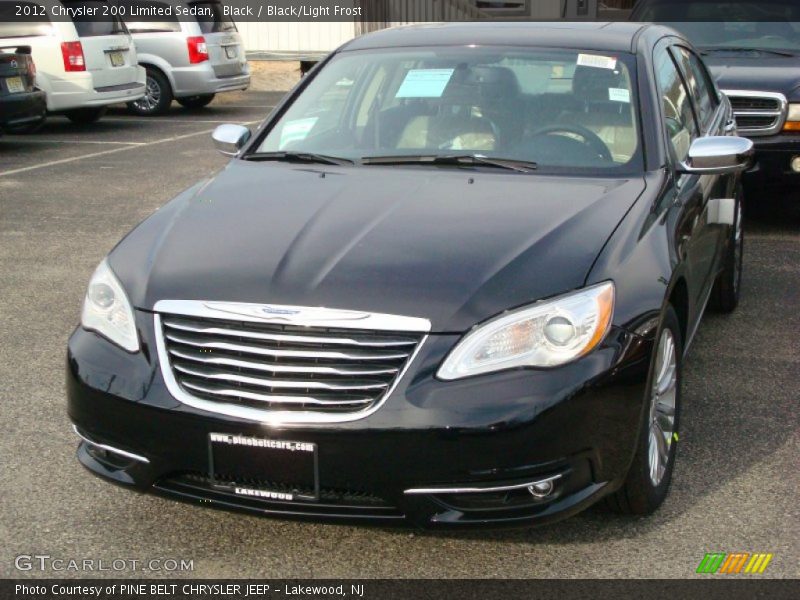 Black / Black/Light Frost 2012 Chrysler 200 Limited Sedan