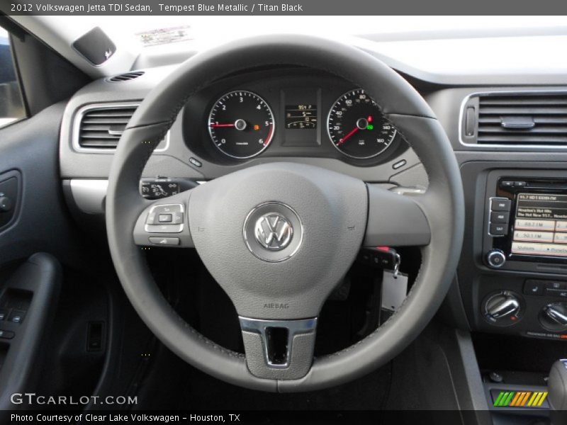 Tempest Blue Metallic / Titan Black 2012 Volkswagen Jetta TDI Sedan