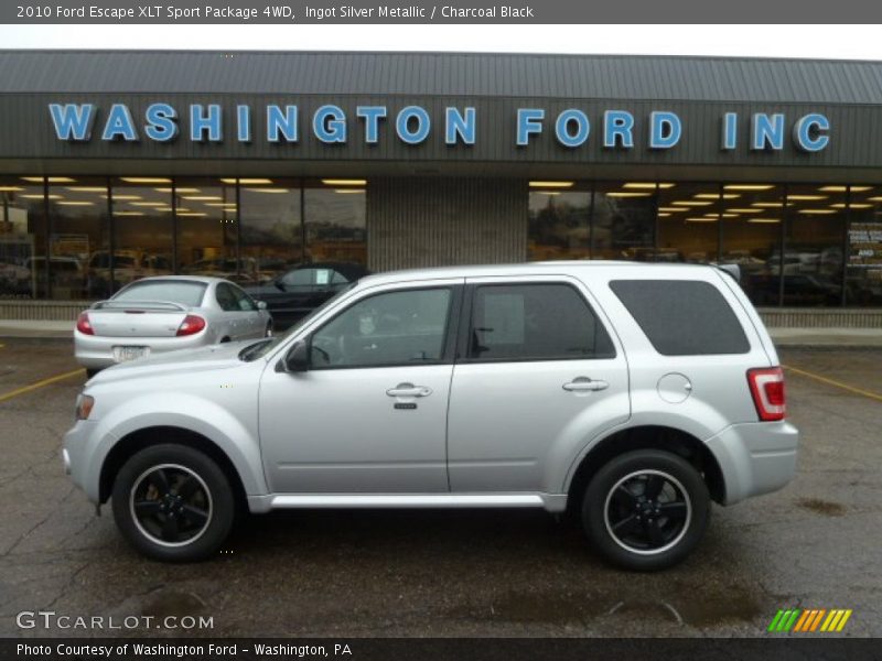 Ingot Silver Metallic / Charcoal Black 2010 Ford Escape XLT Sport Package 4WD
