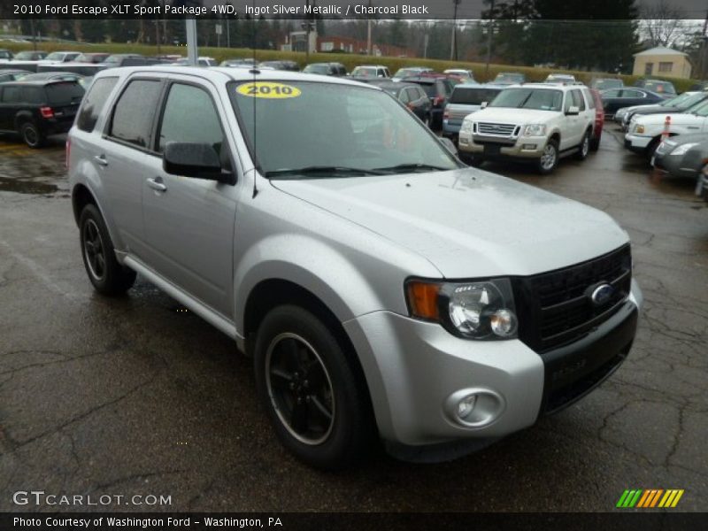 Ingot Silver Metallic / Charcoal Black 2010 Ford Escape XLT Sport Package 4WD