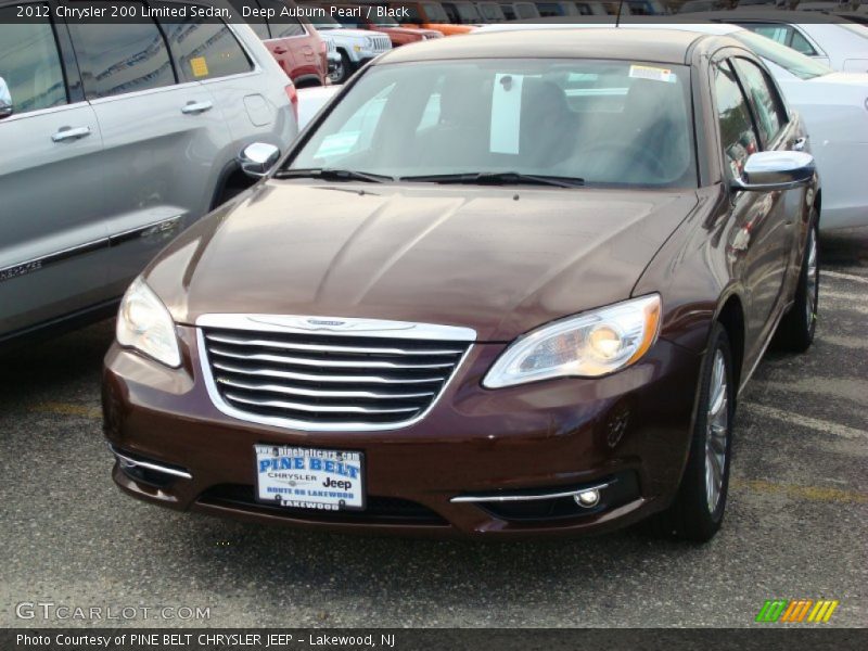 Deep Auburn Pearl / Black 2012 Chrysler 200 Limited Sedan