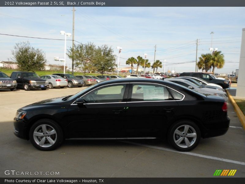 Black / Cornsilk Beige 2012 Volkswagen Passat 2.5L SE