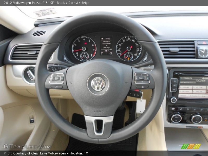 Black / Cornsilk Beige 2012 Volkswagen Passat 2.5L SE