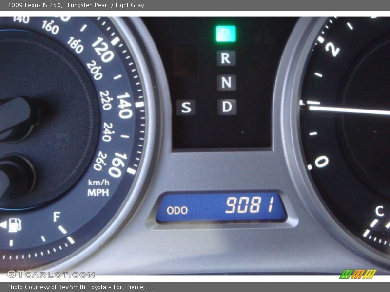 Tungsten Pearl / Light Gray 2009 Lexus IS 250