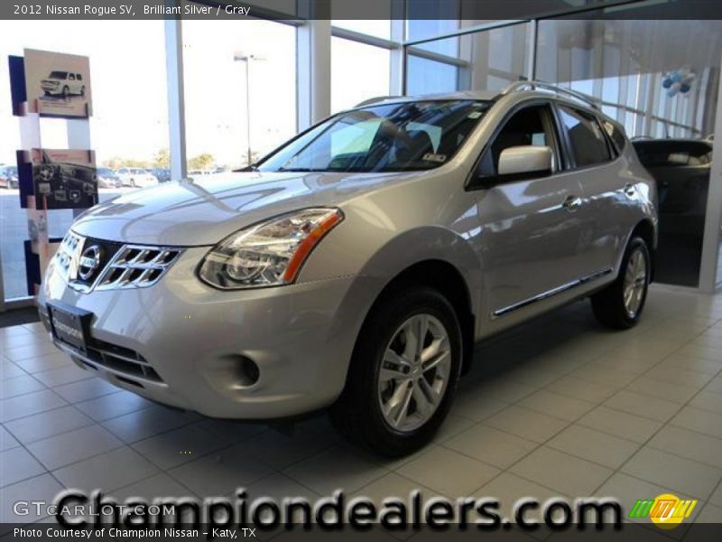 Brilliant Silver / Gray 2012 Nissan Rogue SV
