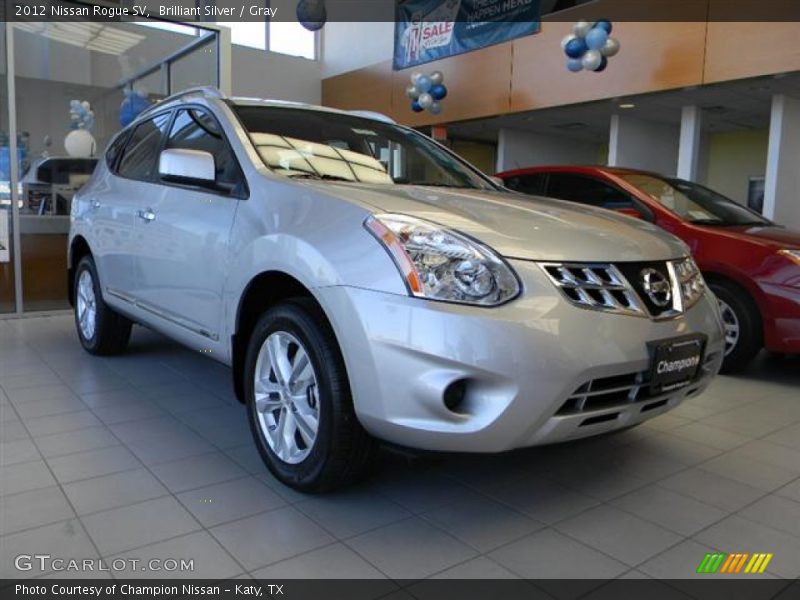 Brilliant Silver / Gray 2012 Nissan Rogue SV
