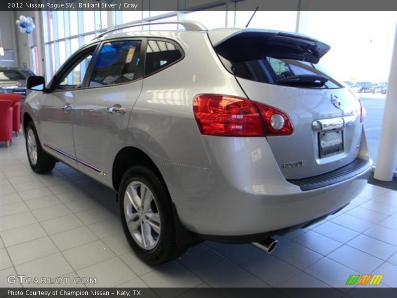 Brilliant Silver / Gray 2012 Nissan Rogue SV