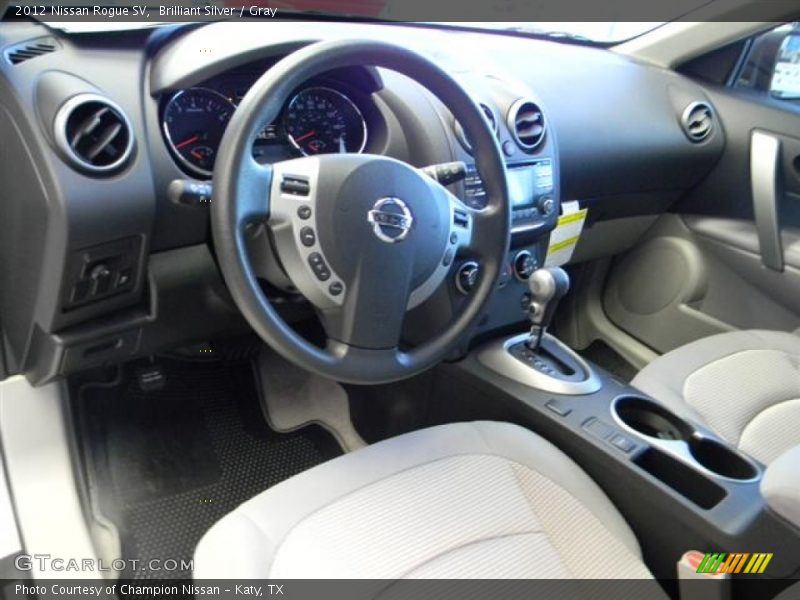 Brilliant Silver / Gray 2012 Nissan Rogue SV